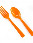 Orange Forks and Spoons (8 each)
