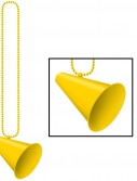 Beads with Megaphone Medallion - Yellow