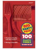 Apple Red Big Party Pack - Forks (100 count)