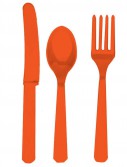 Orange Forks  Knives Spoons (8 each)