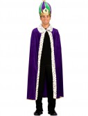 Mardi Gras King Robe Crown Adult Costume Kit