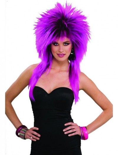 80's Purple Pizazz Adult Wig