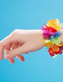 Silk 'N Petals Rainbow Floral Wristlets / Anklets (8 count)