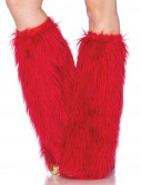 Furry Red Adult Leg Warmers