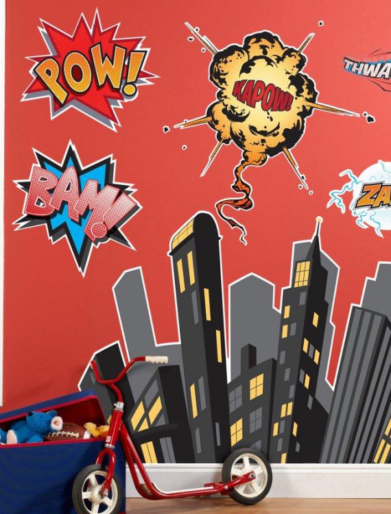 Superhero Comics Giant Wall Decals
