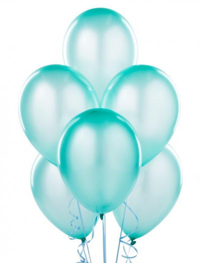 Silk Seafoam Blue 11 Latex Balloons - 6 count