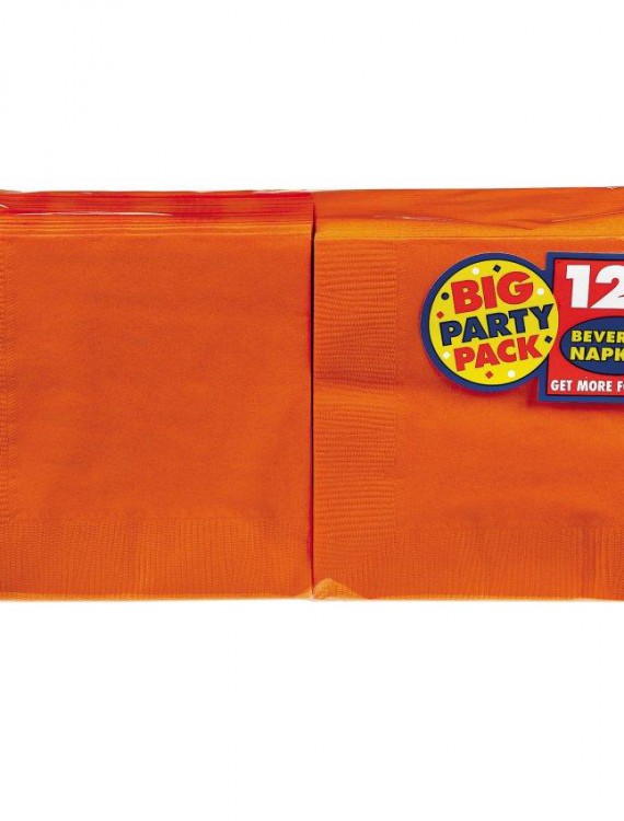Orange Peel Big Party Pack - Beverage Napkins (125 count)