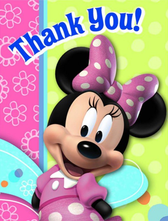 Disney Minnie Mouse Bow-tique Thank You Cards (8 count)