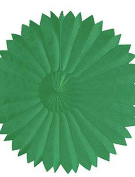 Green 10 Paper Tissue Fan