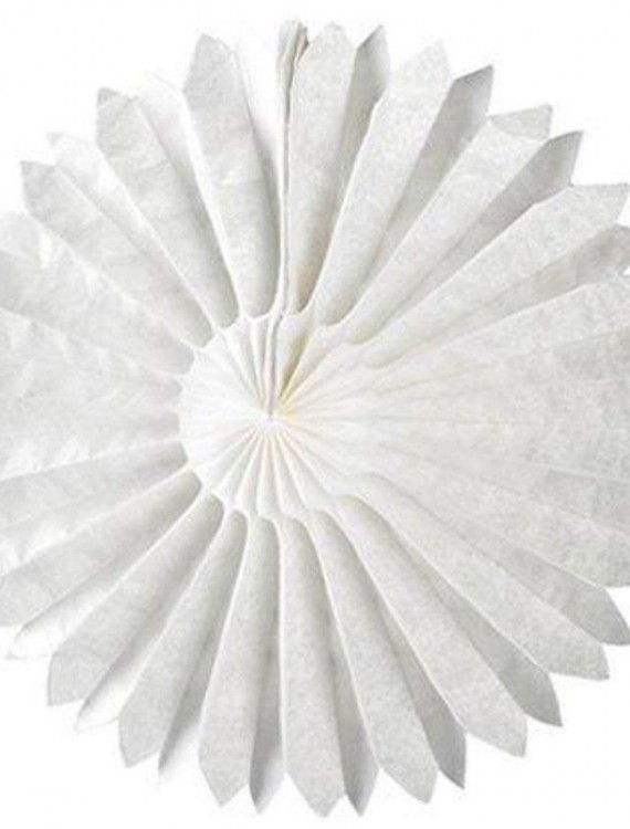 White 10 Paper Tissue Fan