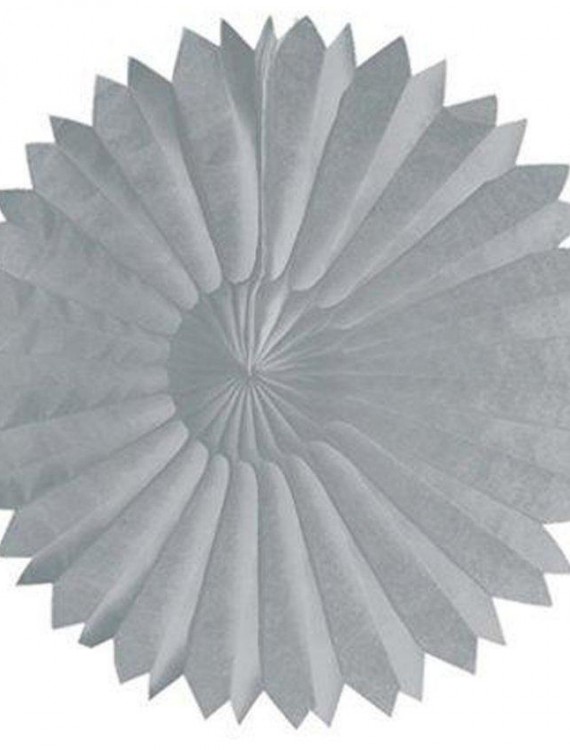 Silver 10 Paper Tissue Fan