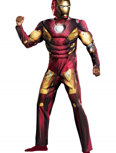 Adult Avengers Iron Man Muscle Costume