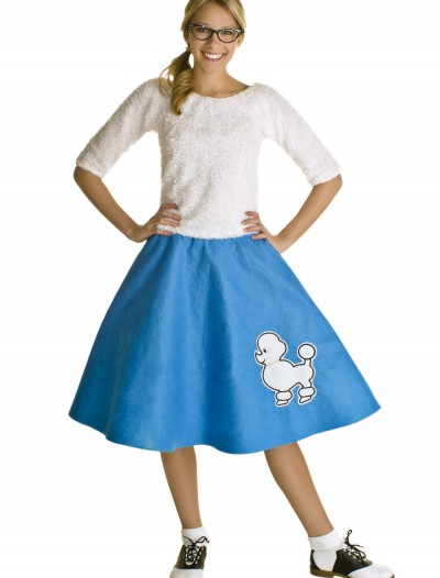 Adult Blue 50s Poodle Skirt