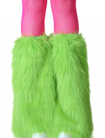 Adult Green Furry Boot Covers