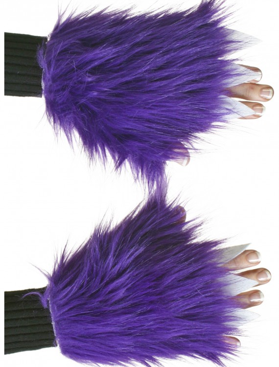 Adult Purple Fuzzy Hand Covers