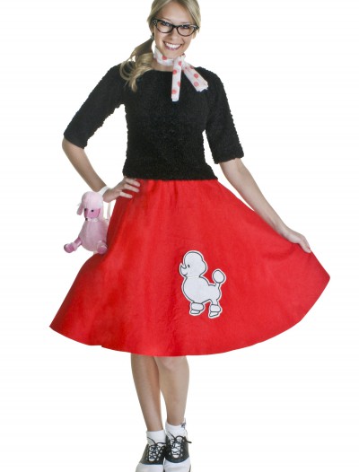Adult Red 50s Poodle Skirt