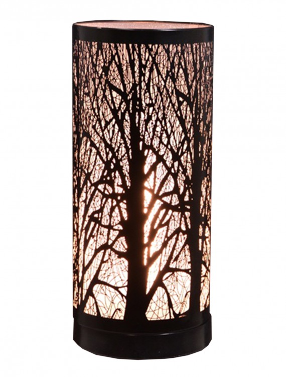 Black 11.5 Birch Table Lamp