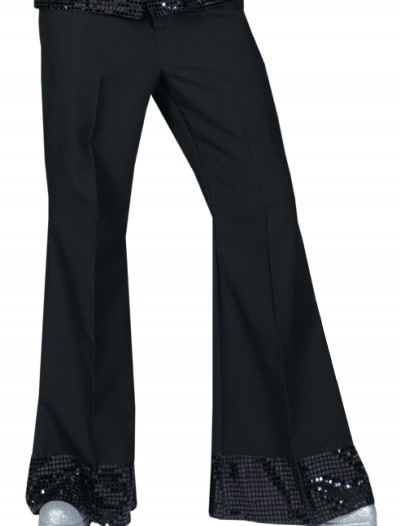 Black Sequin Cuff Disco Pants