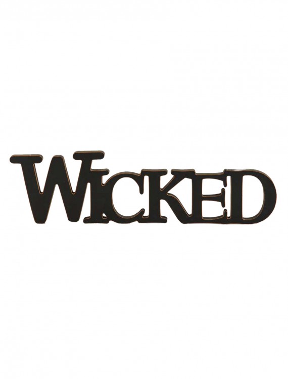 Black Wicked Cutout Sign