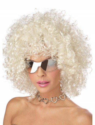 Blonde and Silver Disco Wig