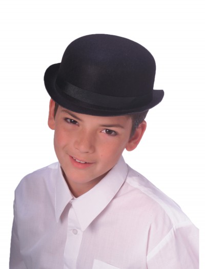 Child Black Bowler Hat