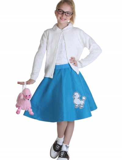 Child Blue 50s Poodle Skirt