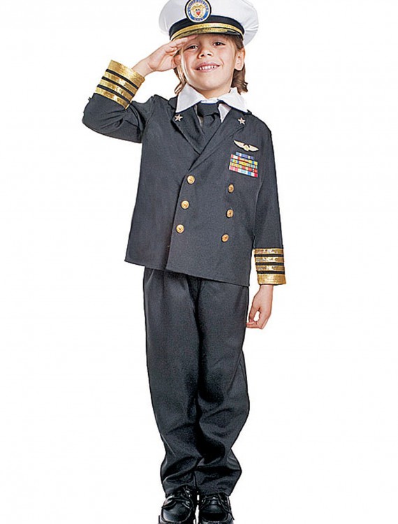 Kids Navy Admiral Costume