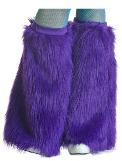 Child Purple Furry Boot Covers