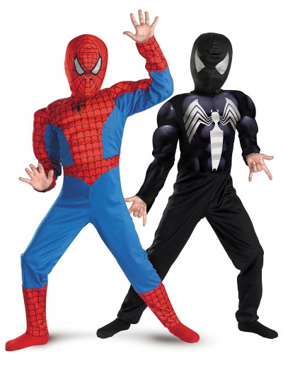 Child Reversible Muscle Chest Spiderman Costume
