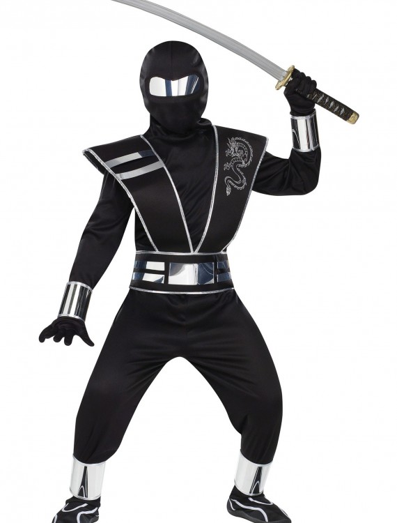 Child Silver Mirror Ninja Costume