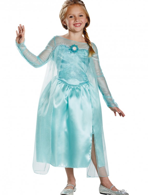 Girls Frozen Classic Elsa Snow Queen Gown