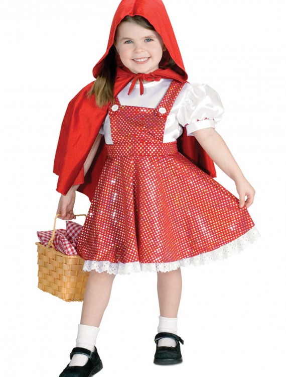 Girls Sequin Red Riding Hood Costume