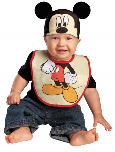 Infant Mickey Mouse Hat and Bib Set