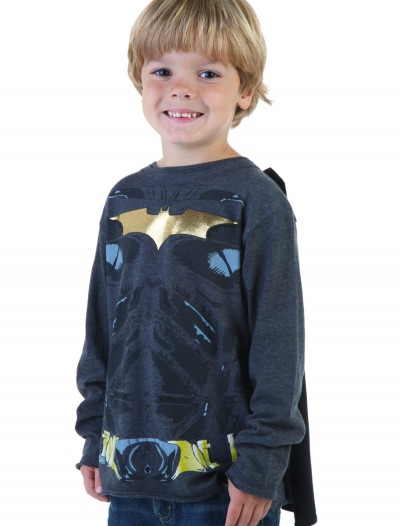 Kids Black Batman Long Sleeve Costume Shirt