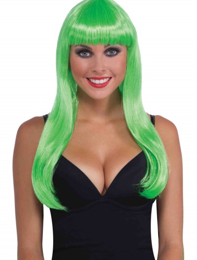 Long Neon Green Wig