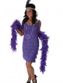 Plus Size Purple Fringe Flapper Dress