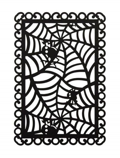 Rectangular Black Spider Web Placemat