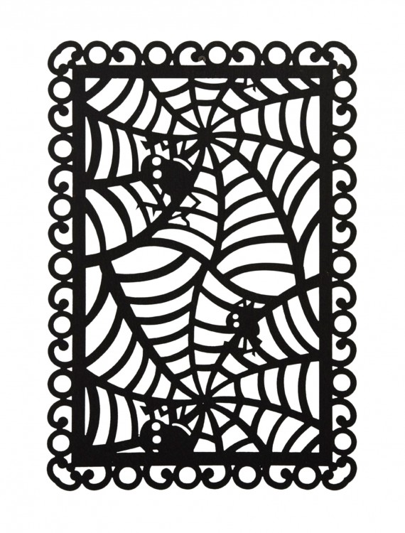 Rectangular Black Spider Web Placemat