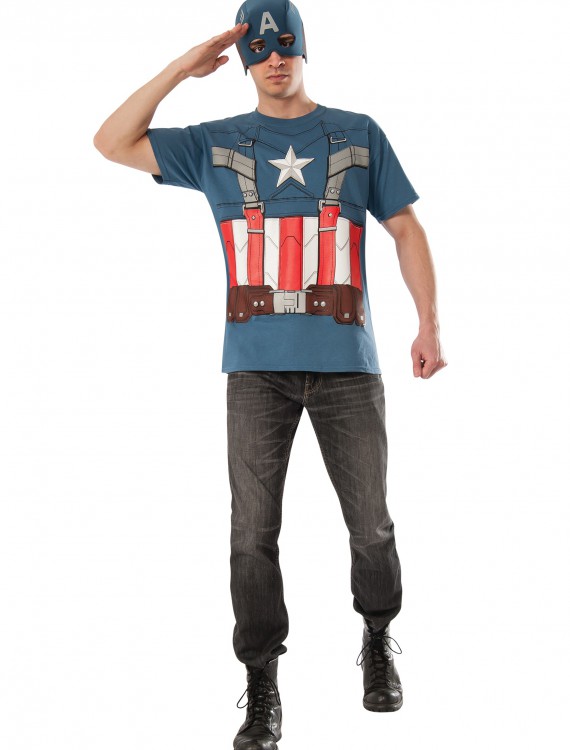 Retro Captain America T-Shirt and Mask