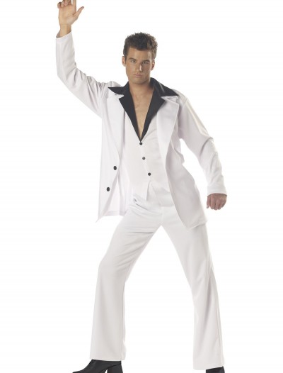 Men's White Disco Suit Costume