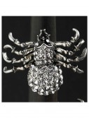 Silver and Crystal Spider Stretch Ring