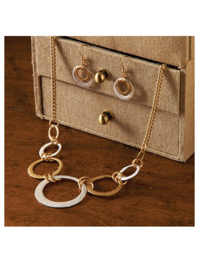 Silver and Gold Hoop Necklace