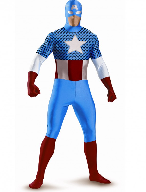 Teen Captain America Bodysuit Costume