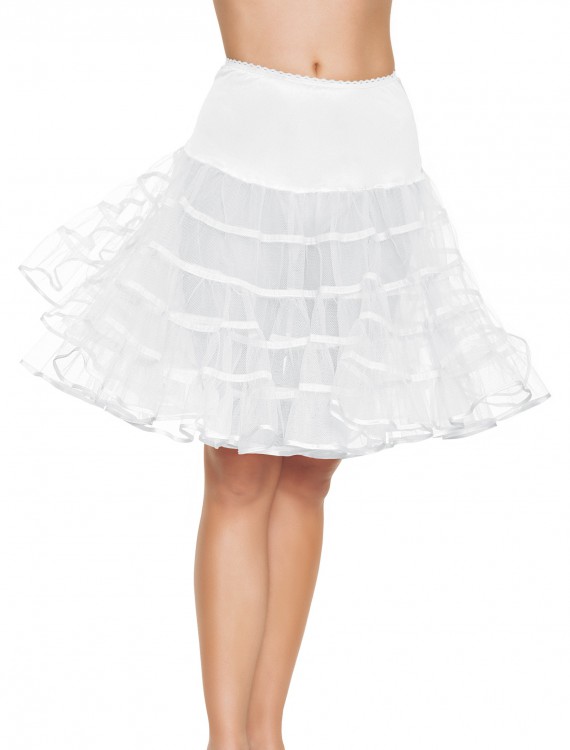 White Knee Length Petticoat
