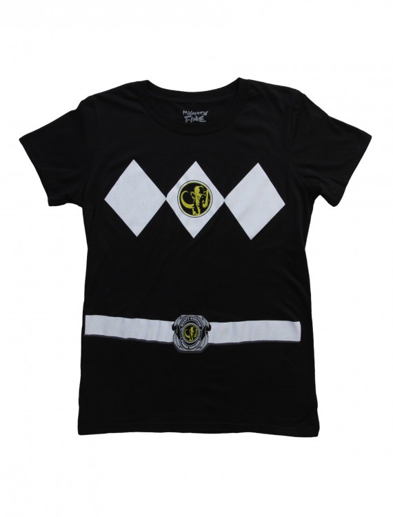 Womens Black Power Rangers Costume T-Shirt