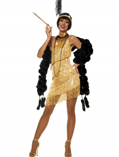 Women's Dazzling Gold Flapper Costume