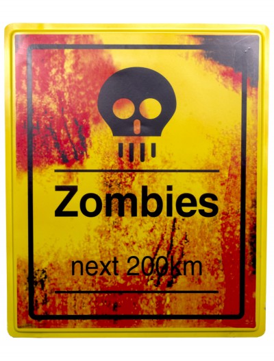 Zombies Next 200 KM Sign