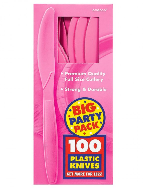 Bright Pink Big Party Pack - Knives (100 count)
