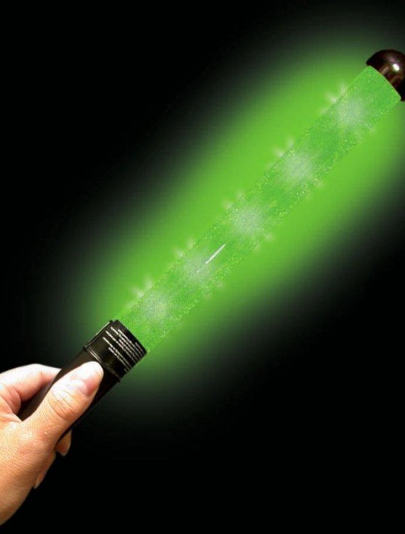Green Glitter LED Patrol Light Wand
