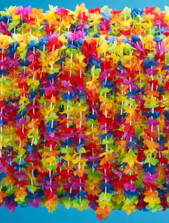 Silk 'N Petals Rainbow Floral Leis (50 count)